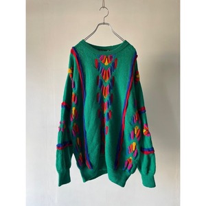 90's 3D colorful design knit