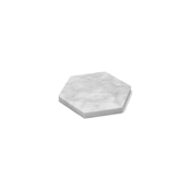 MARBLE HEXAGON COASTER - Bianco Carrara