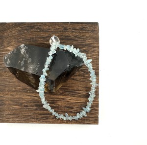 (00795)アクアマリン　Aquamarine　藍玉　水宝玉　パワーストーン　ストラップ　キーホルダー　3way用パーツ付き　スマホチャーム　細石　さざれ石　天然石