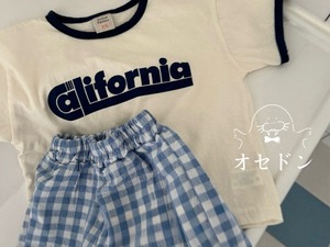 【 yellow factory】カリフォルニアTシャツ 80〜120cm アイボリー240531