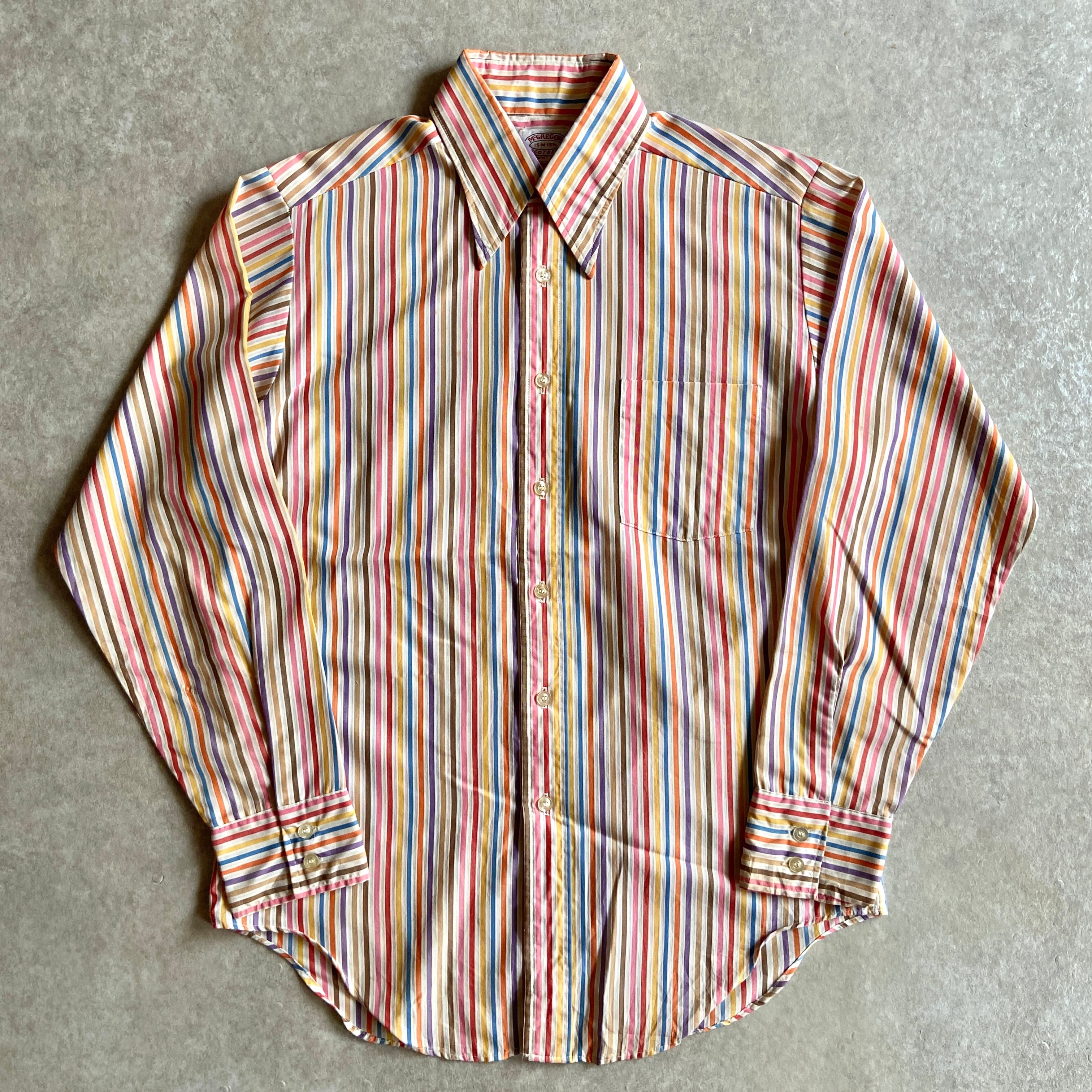 1970s McGREGOR L/S Stripe Shirt M H510