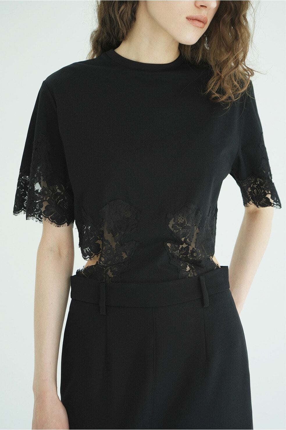 CLANE SIDE LACE CUT OUT BODYSUITS | FLICKA ASHIYA