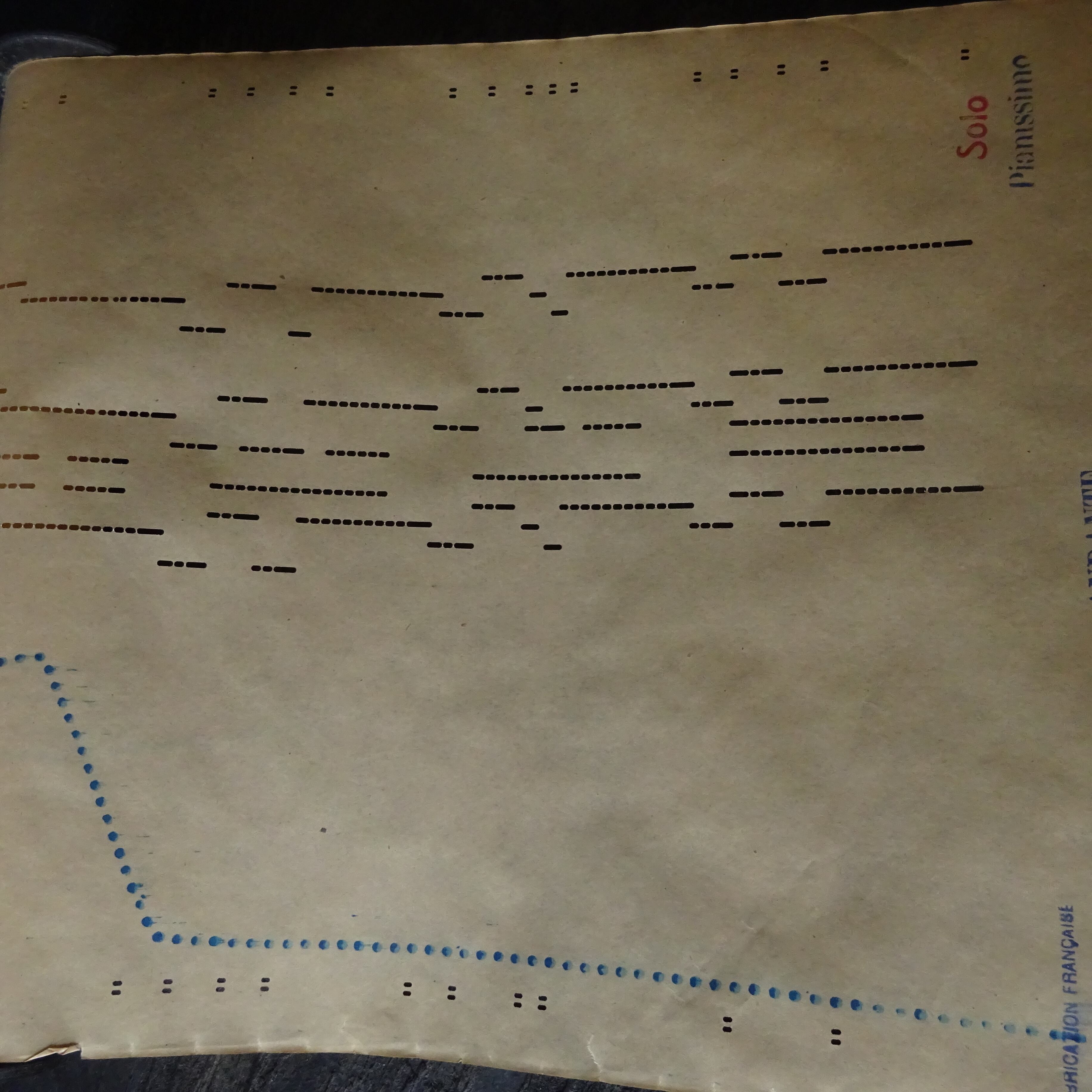 Ancien rouleau perforé pour piano mécanique    (B)