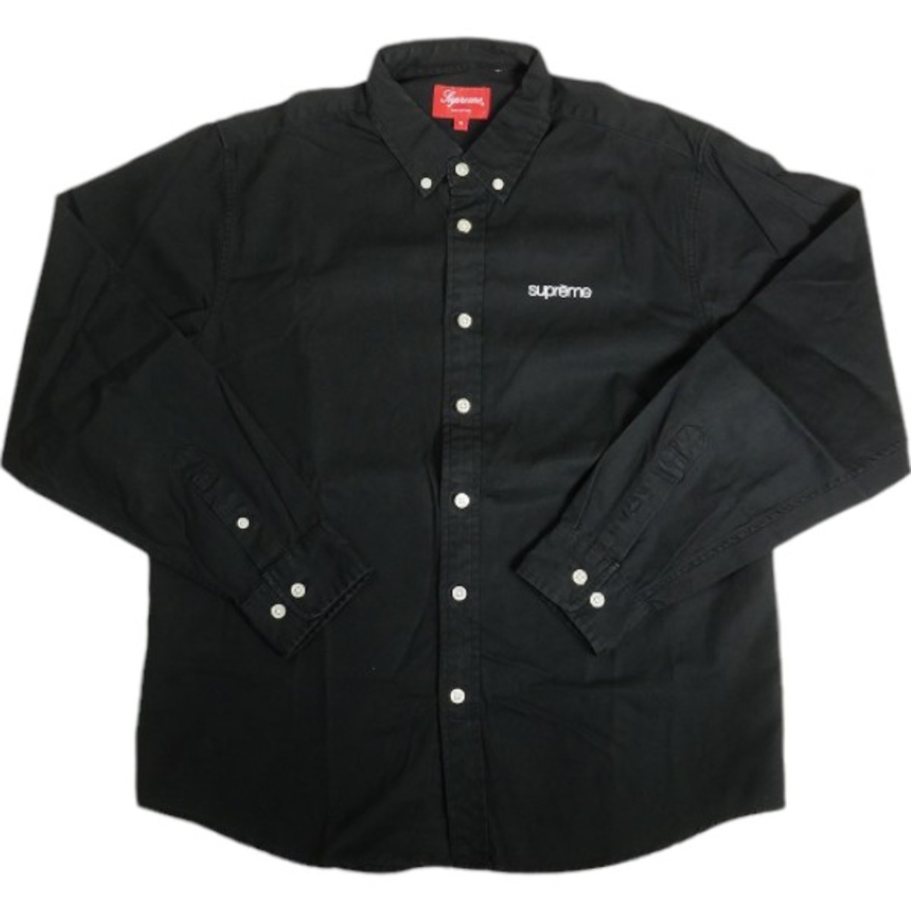 Size【S】 SUPREME シュプリーム 19SS Washed Twill Shirt Black 長袖 