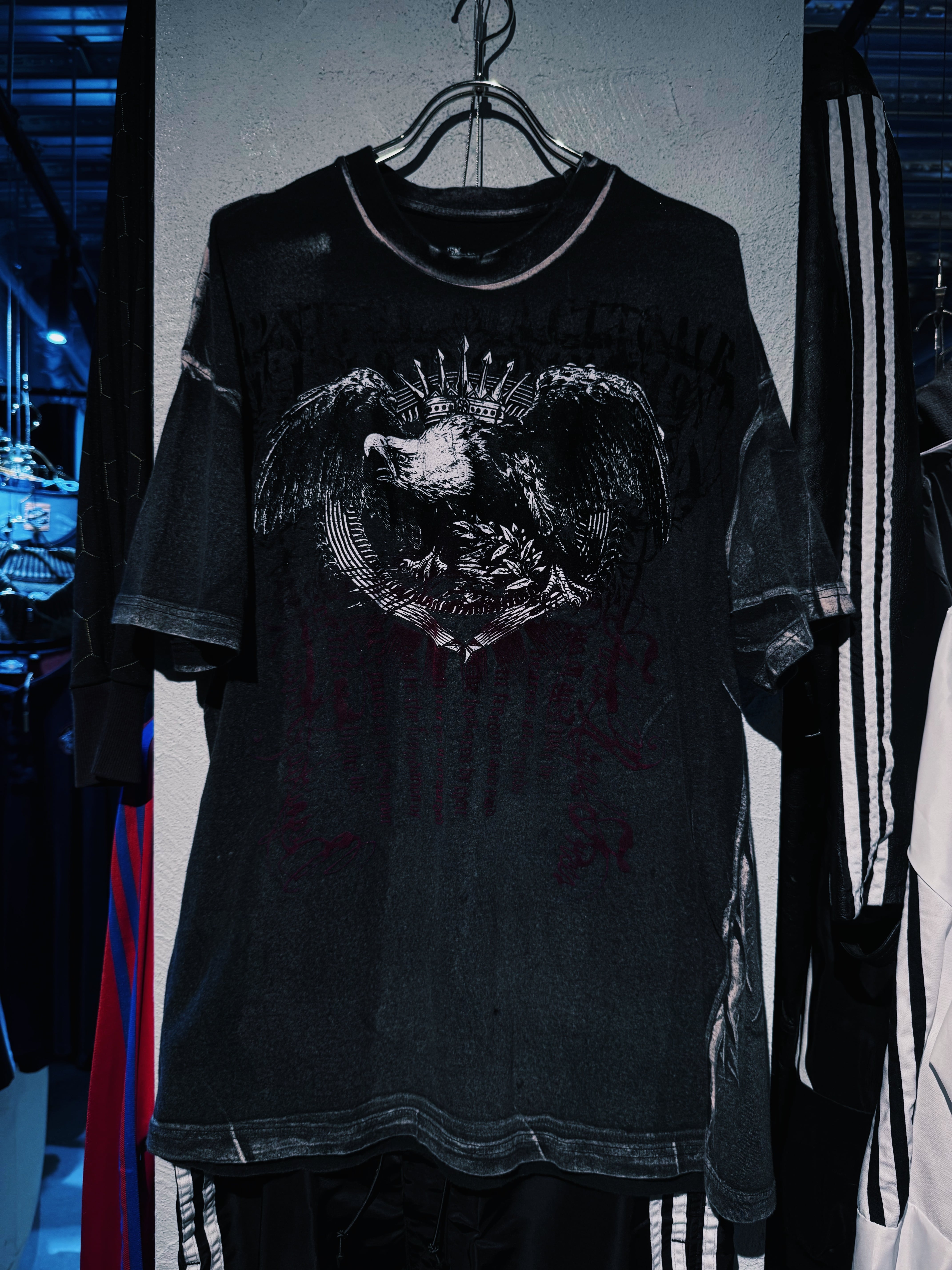【D4C】vintage "POINT ZERO" king gryphon print design S/S T shirt