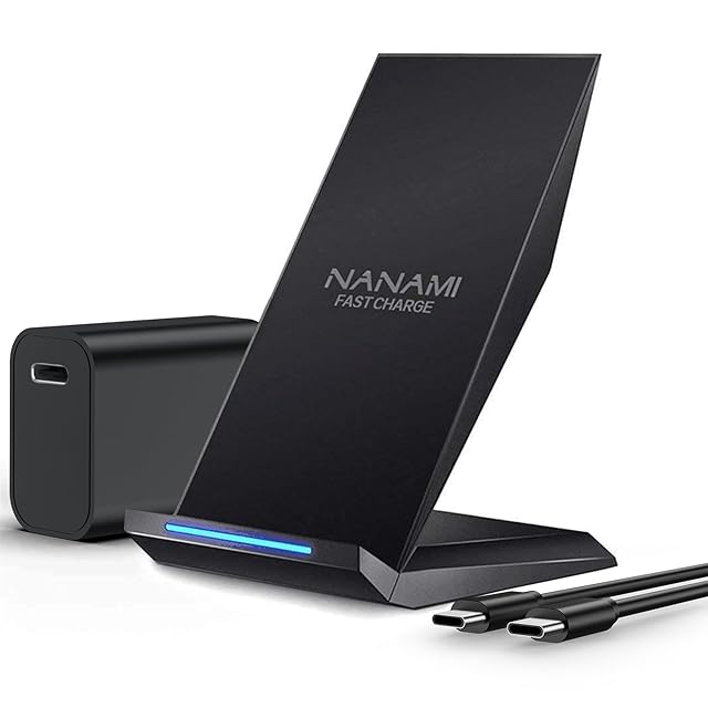 NANAMI ワイヤレス充電器 Qi認証 最大15W出力 USB Type-C ポート