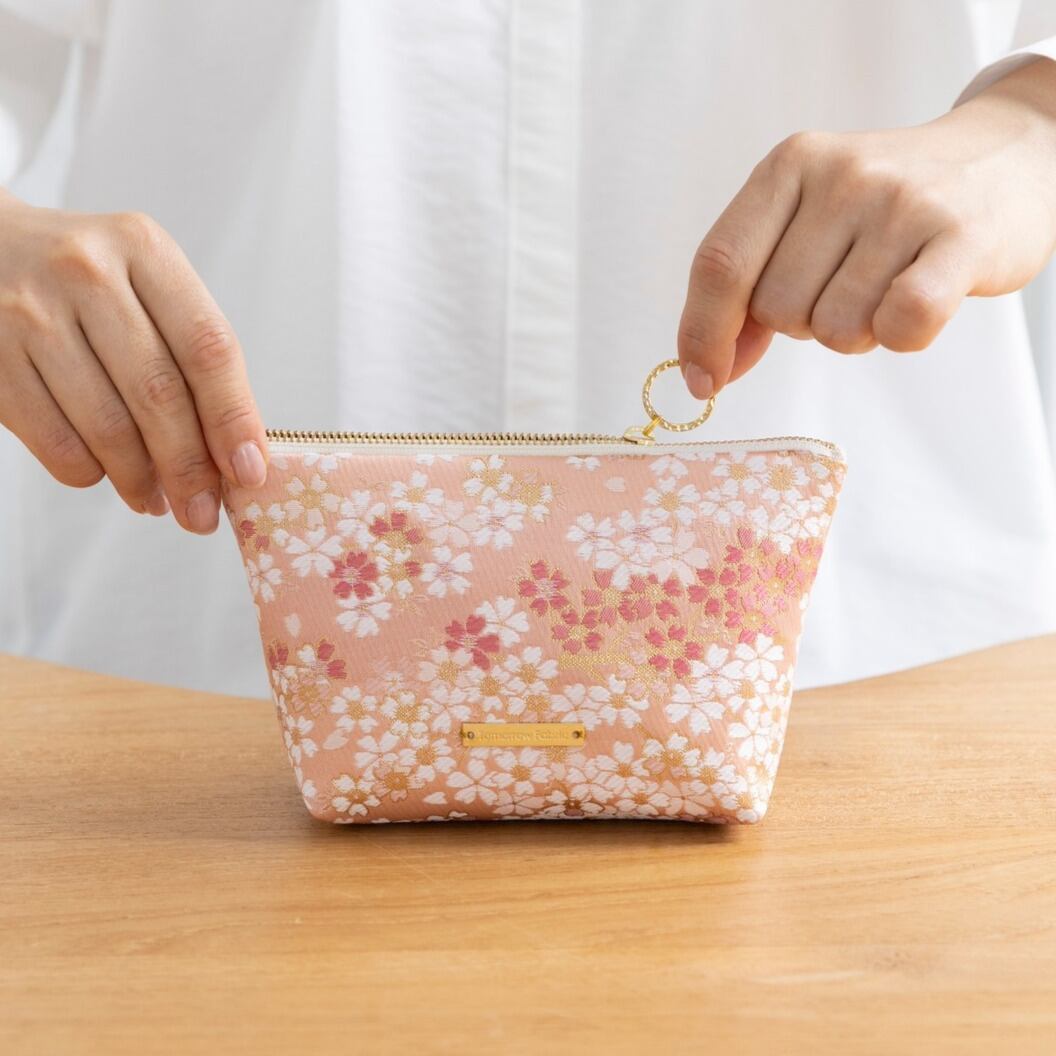 西陣織ポーチL SAKURA / NPL2【人気商品】 | Tomorrow Fabric