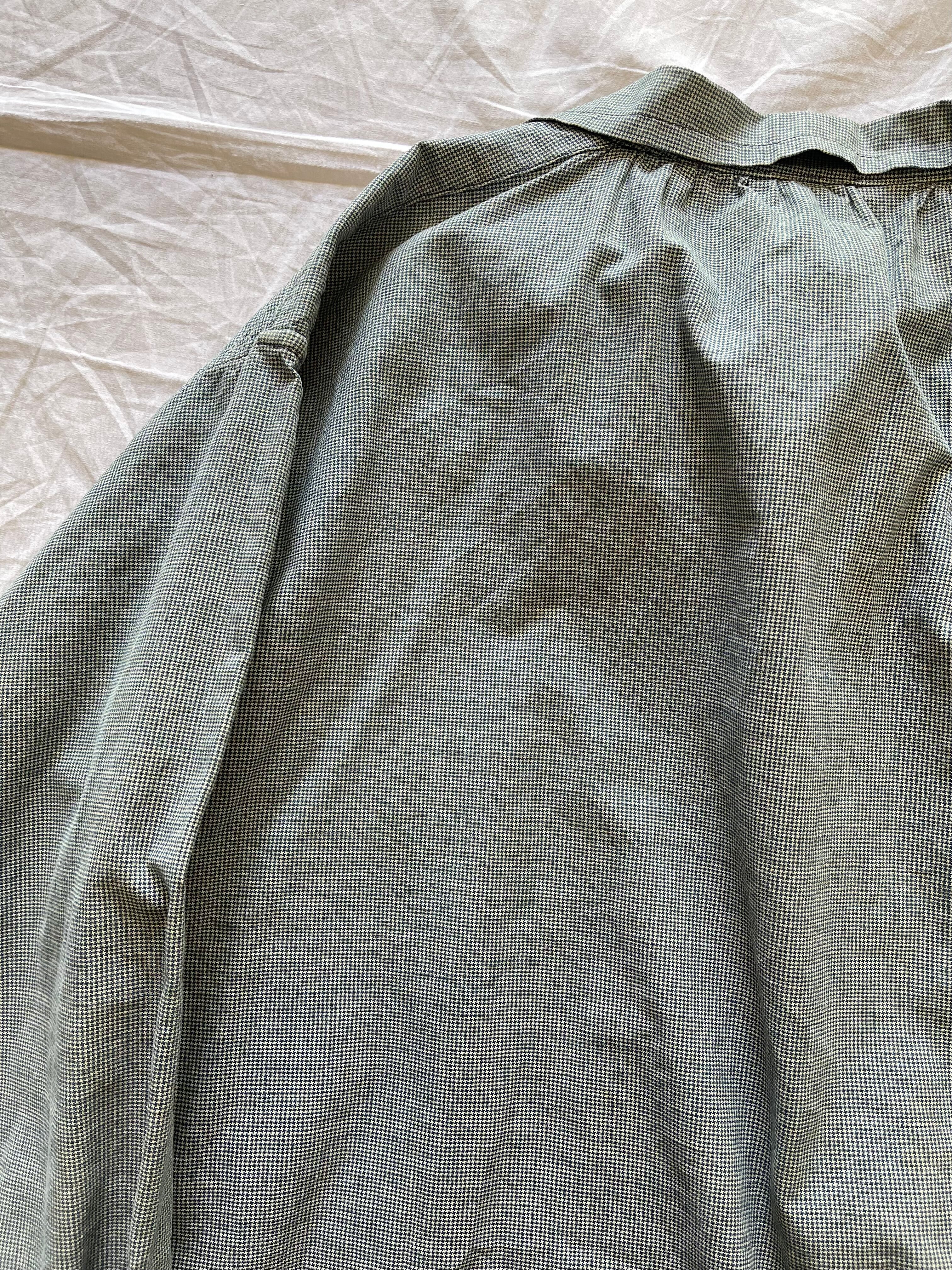 1930s French Vintage indigo houndstooth butcher smock | Le Coeur