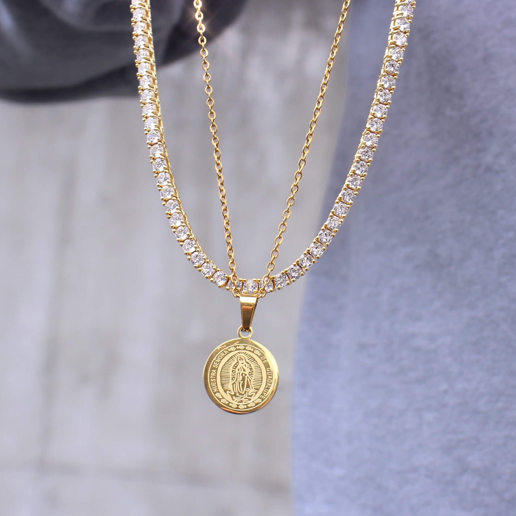 316L Coin Necklace MP3-42 | MALIARE
