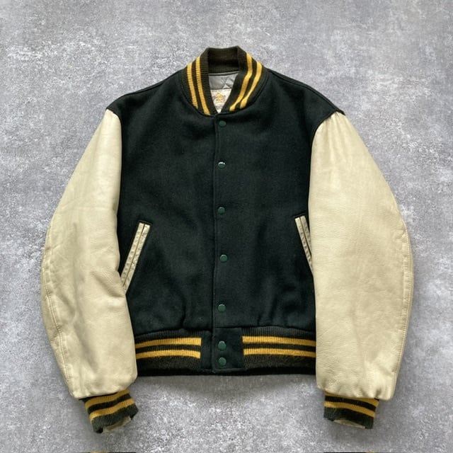 値下げ 70s ゴールデン ベアー Golden Bear USA スタジャン 70s- USA製 Golden Bear ゴールデンベア スタジャン ブラック 【公式通販】