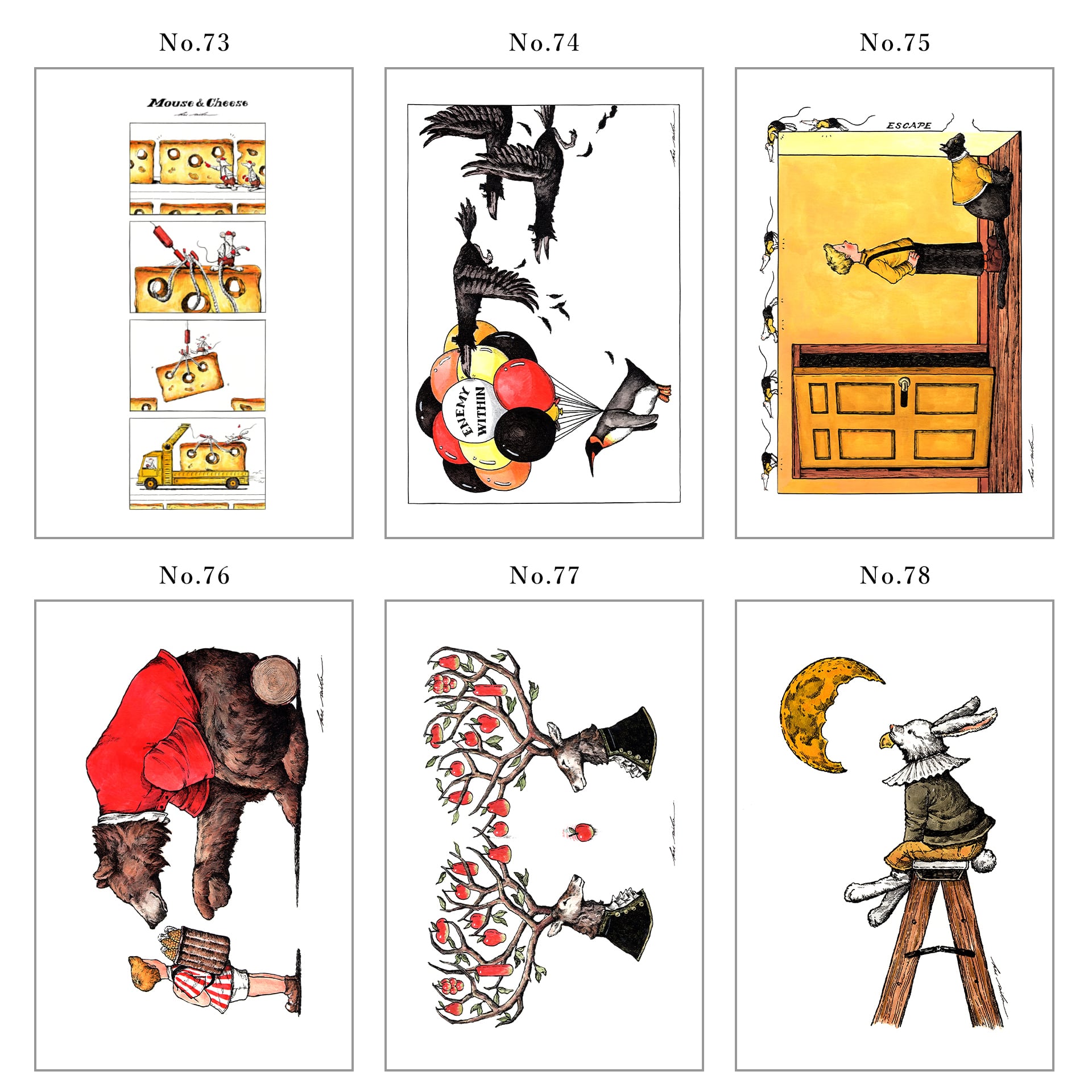 お好みのイラストカード3枚セット（キャンバス加工 / 全100種類