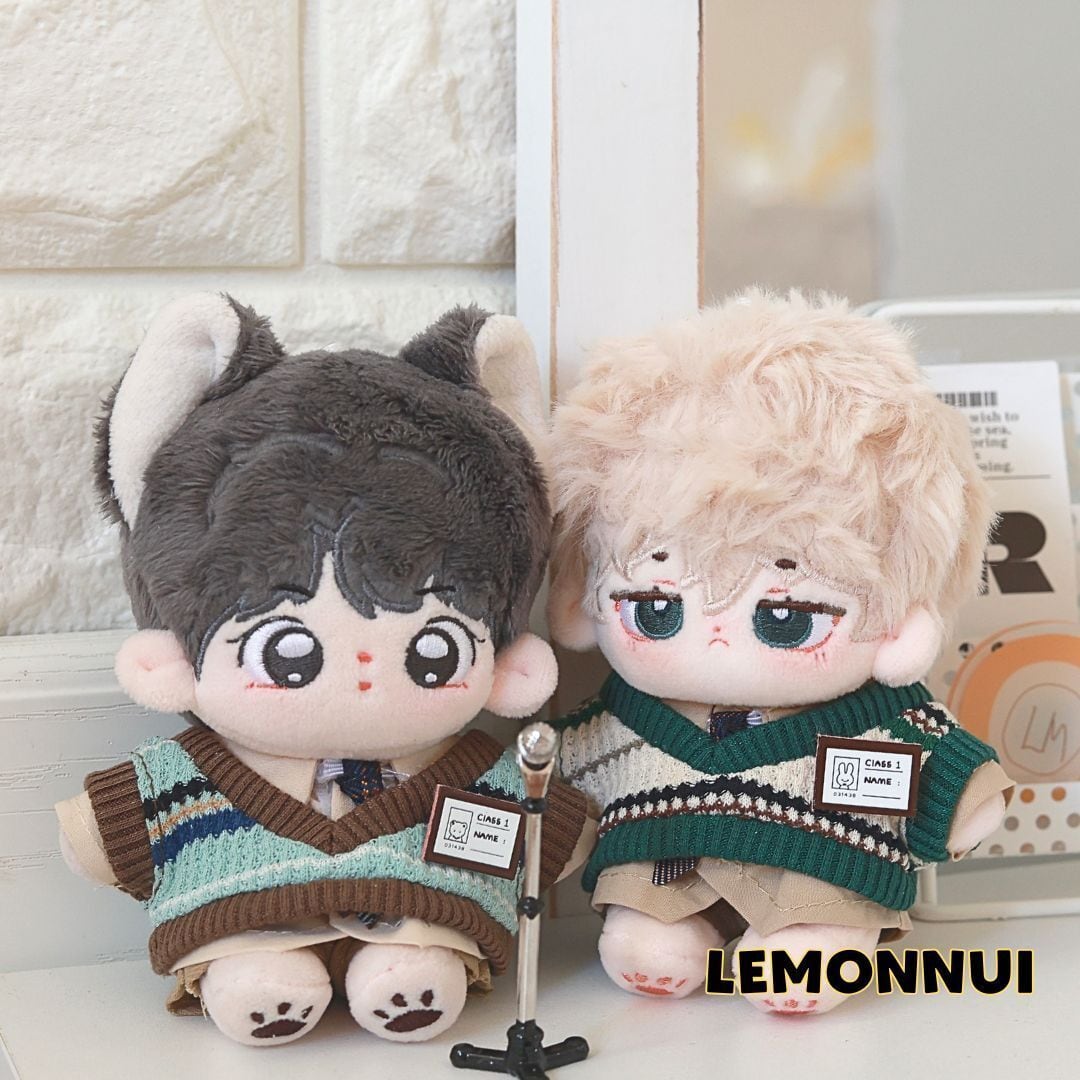 10cm 着せ替え ぬいぐるみ服 ウサギ 制服 ちびぬい 推し活 推しぬい 綿