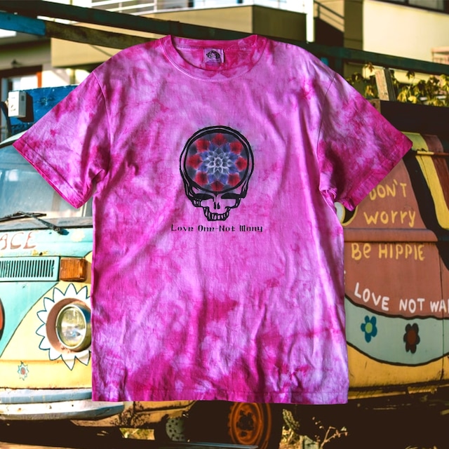 TKHOME FACTORY × GRATEFUL DEAD “Mandala SYF”  Tie-dye T-shirt Pink L