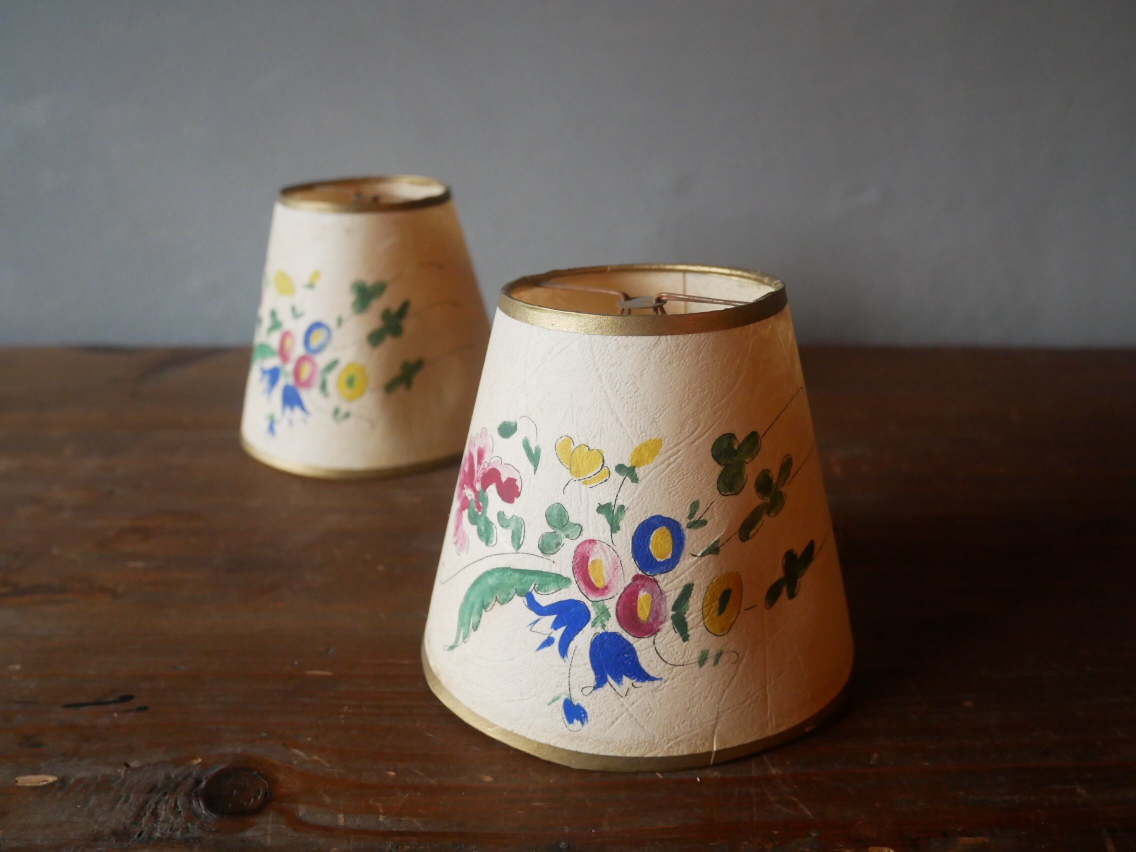 フランスアンティーク ランプシェード ハンドペイント