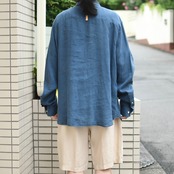 NAUTICA linen shirt blue