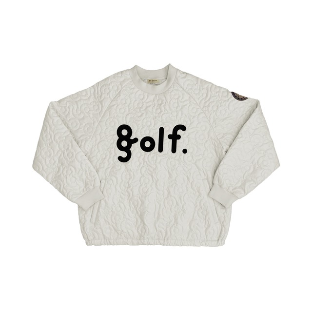 LOGO PATTERN QUILTING PULLOVER -OFF WHITE-