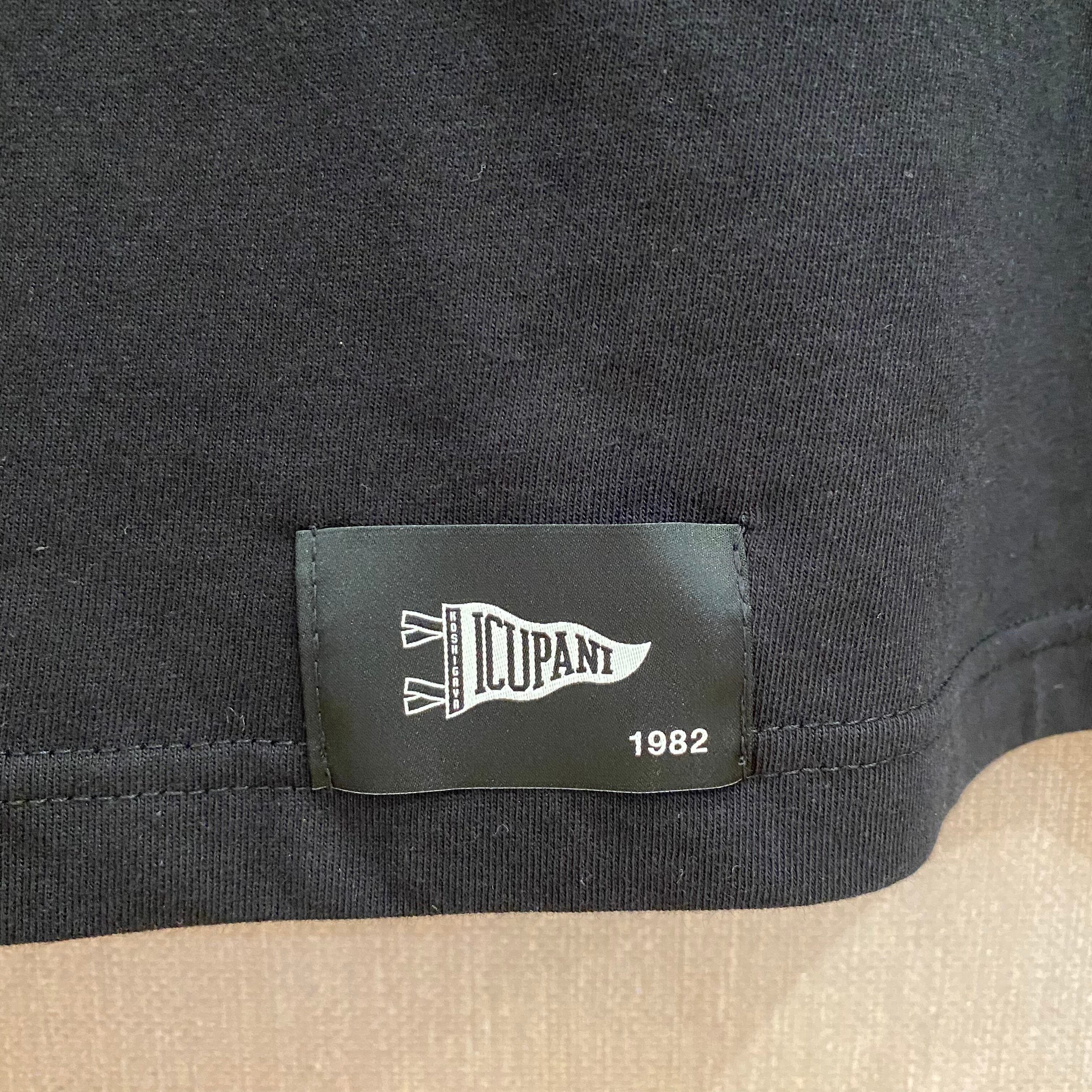 ICUPANI】オリジナルデザイン クレイジードッグTシャツ ブラック