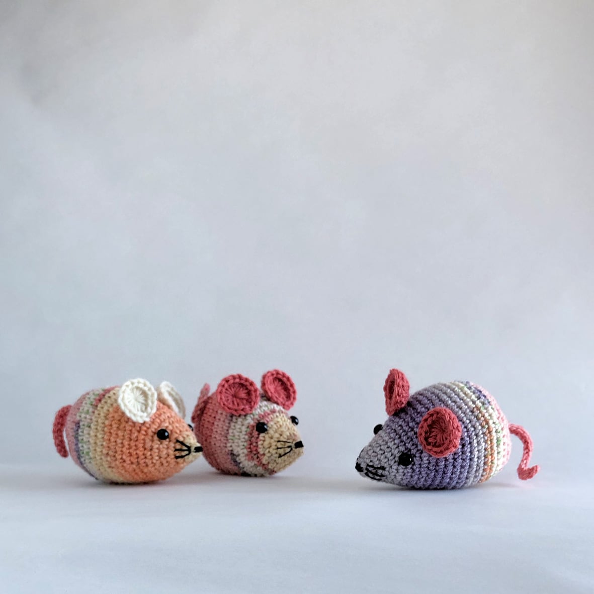 ✦編み図 郵送✦ かぎ針編み・ネズミのあみぐるみ