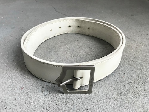 DIOR HOMME white leather belt MADE IN ITALY