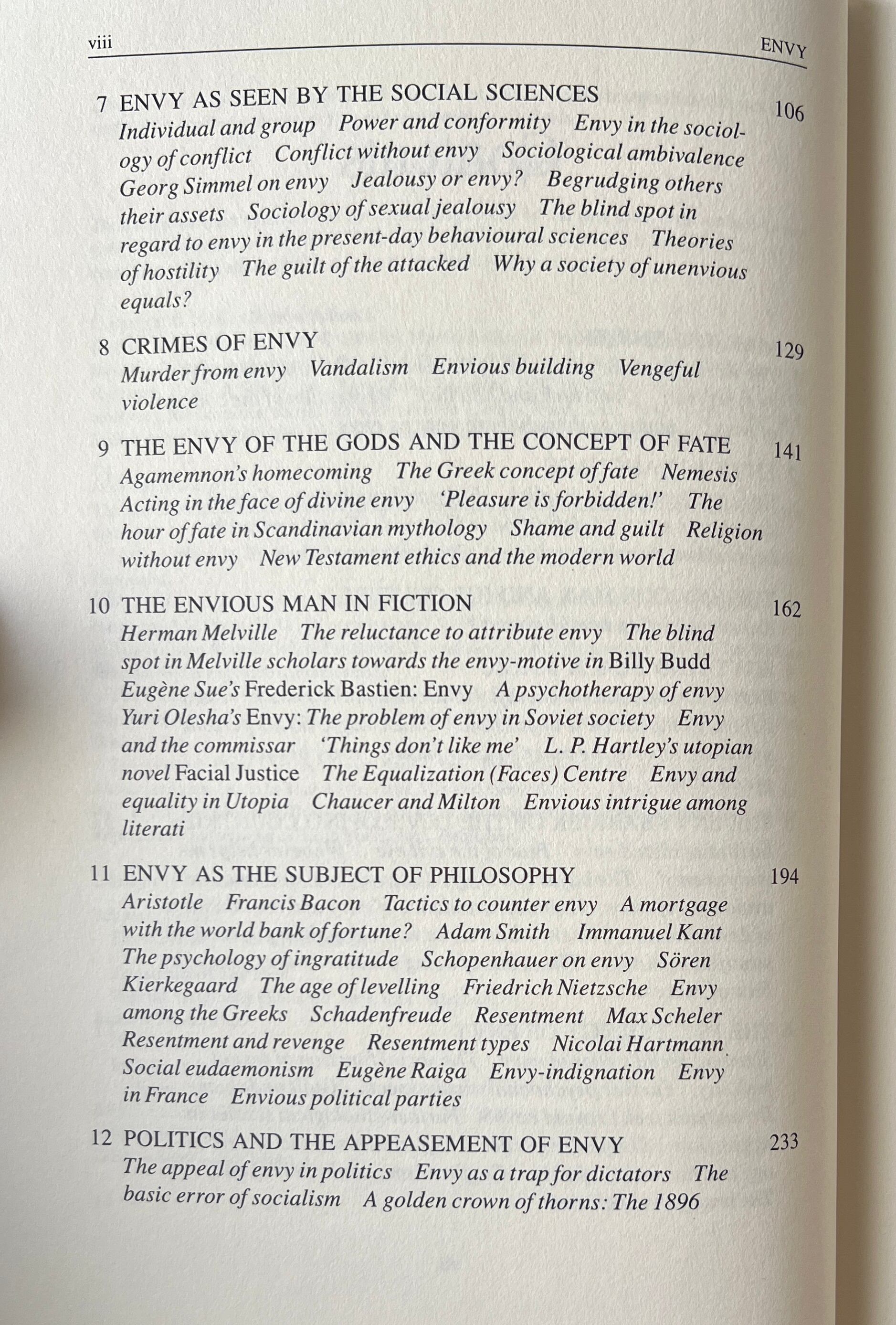 Envy: A Theory of Social Behaviour / Helmut Schoeck / Liberty Pres