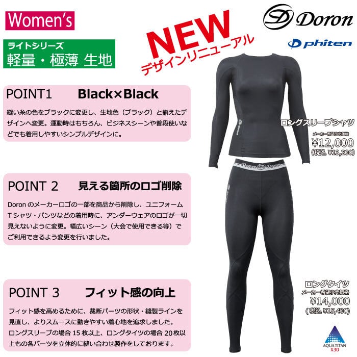 ライト Women's ロングタイツ ￥15,000（￥16,500） | Doronスポーツ