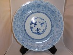 伊万里染付輪花大皿Imari porcelain plate(flower arabesque)  