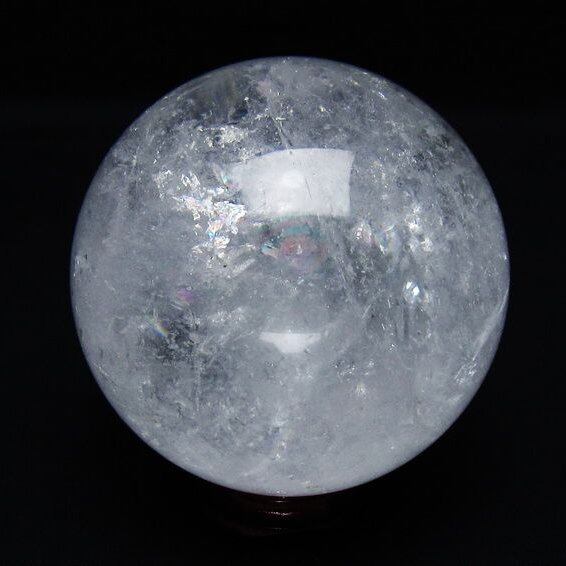 水晶 丸玉 75mm スフィア 置物 水晶玉 一点物 151-8861