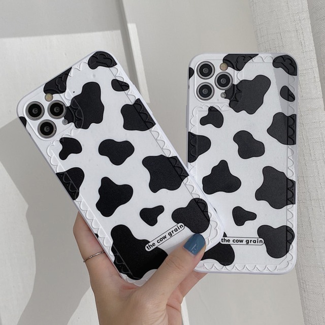 【iPhoneケース】cow（白黒） [sc17]