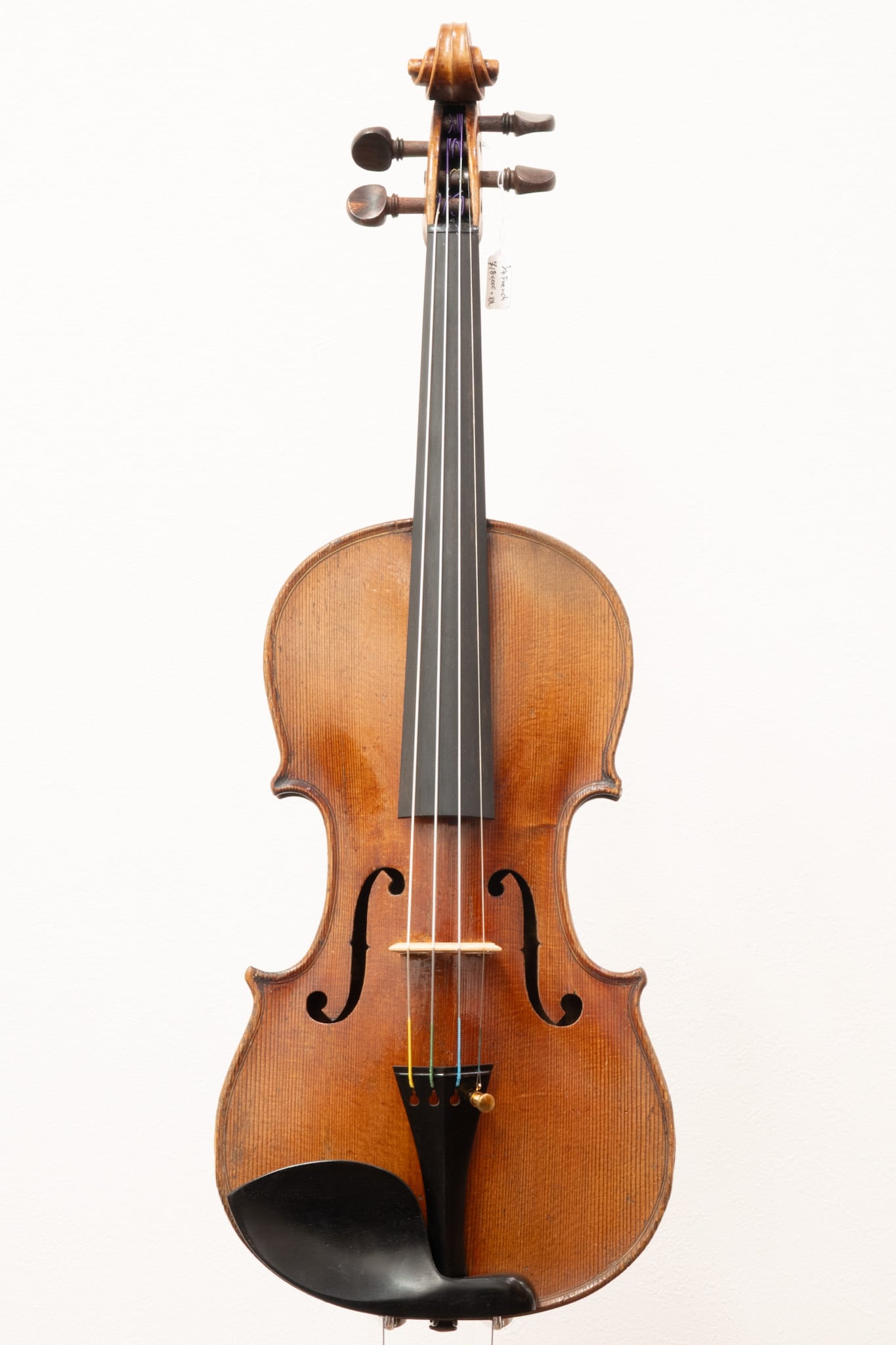 シャコンヌ サラバンド バイオリン 虎杢 1/2 弓 ケース メンテ済み シャコンヌ サラバンド バイオリン 虎杢 1/2 弓 ケース メンテ済み