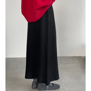 a-line knit skirt　J00339