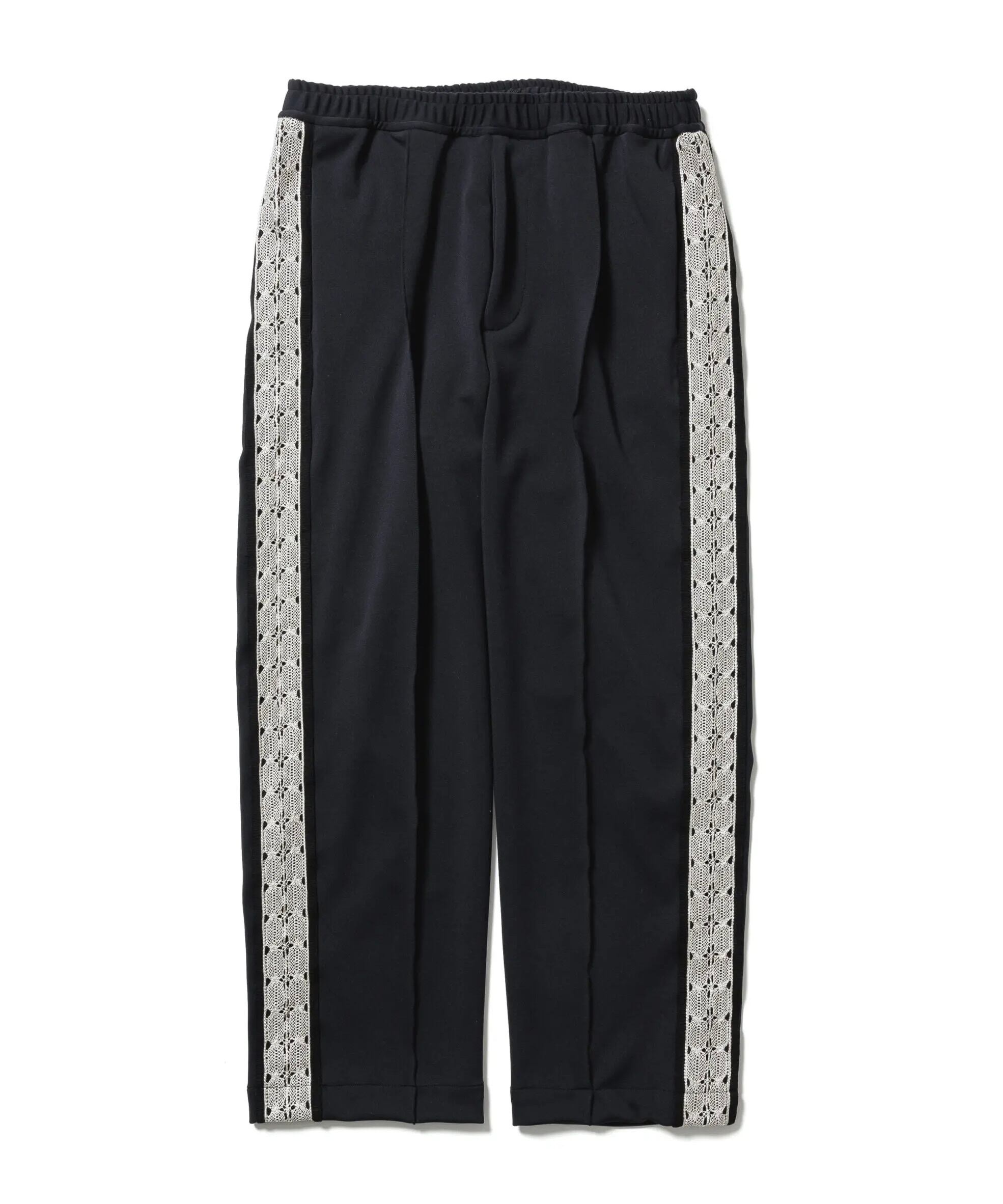 Sasquatchfabrix. / 24AW-PA9-013 LACE TAPE TRACK PANTS (BLACK  