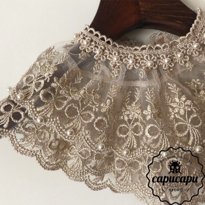 sold out» Pearl Lace cape パールケープ 付け襟 つけ襟 | capucapu