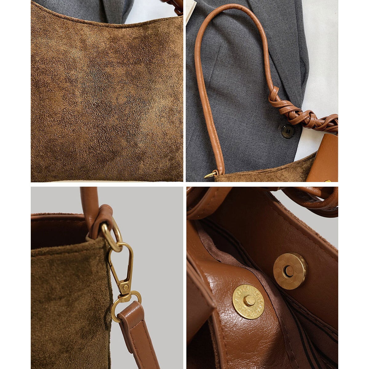 スエード調 ショルダー バッグ ポーチ付き レディース 韓国 小さい コンパクト 通勤 軽量 PUレザー 大人 きれいめ シンプル カジュアル OL ビジネス スクエアバッグ 上品 レトロ おしゃれ 大人可愛い 大人女子