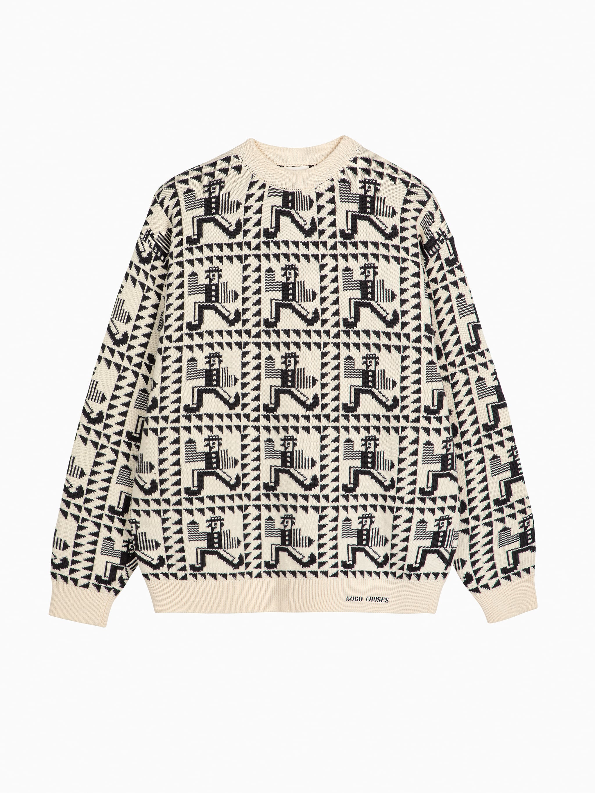 〈 BOBO CHOSES 25AW 〉Mr Pencil jacquard relaxed jumper ”プルオーバー” / おとな