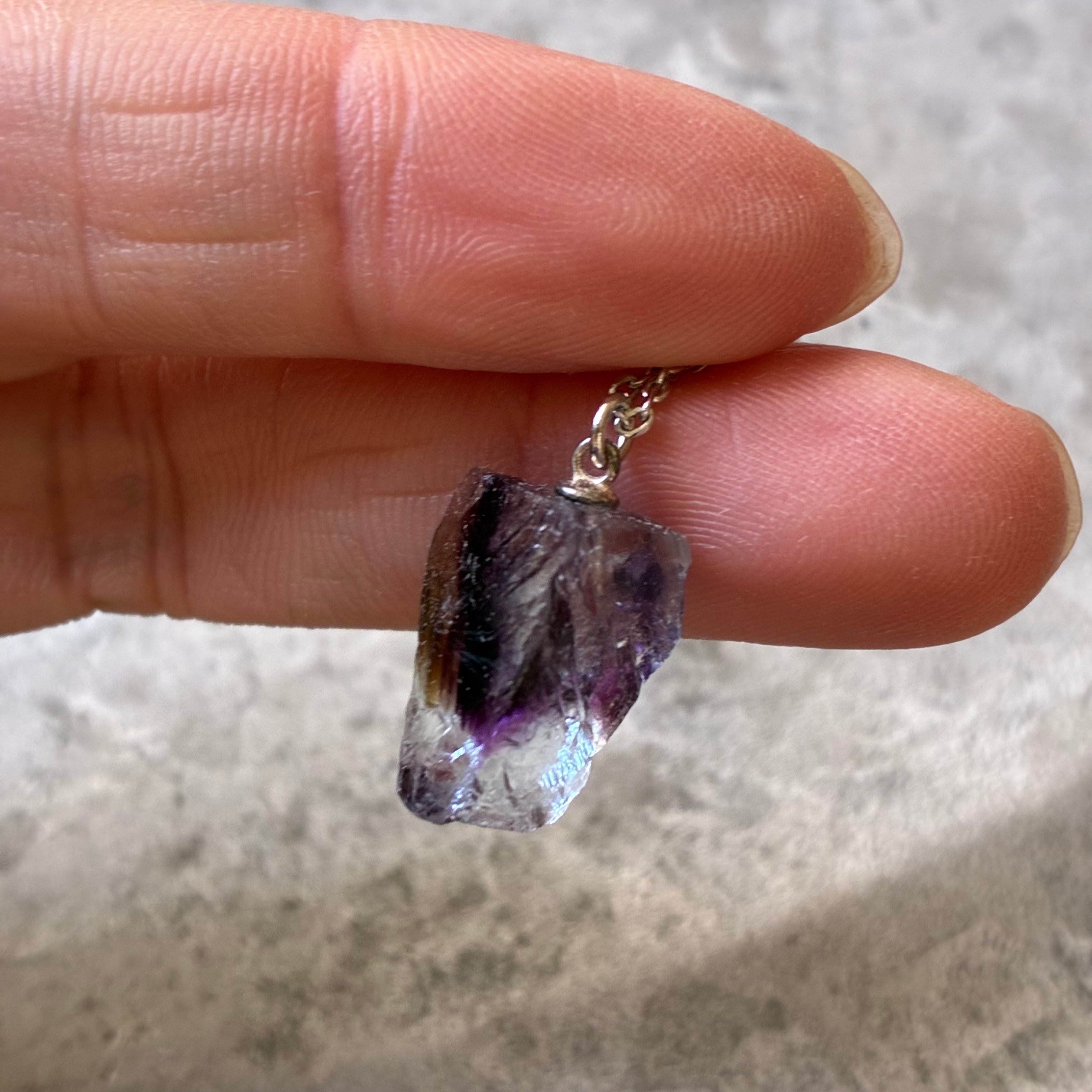 フローライト 鉱物ネックレス 一点もの 原石 天然石 ハンドメイド