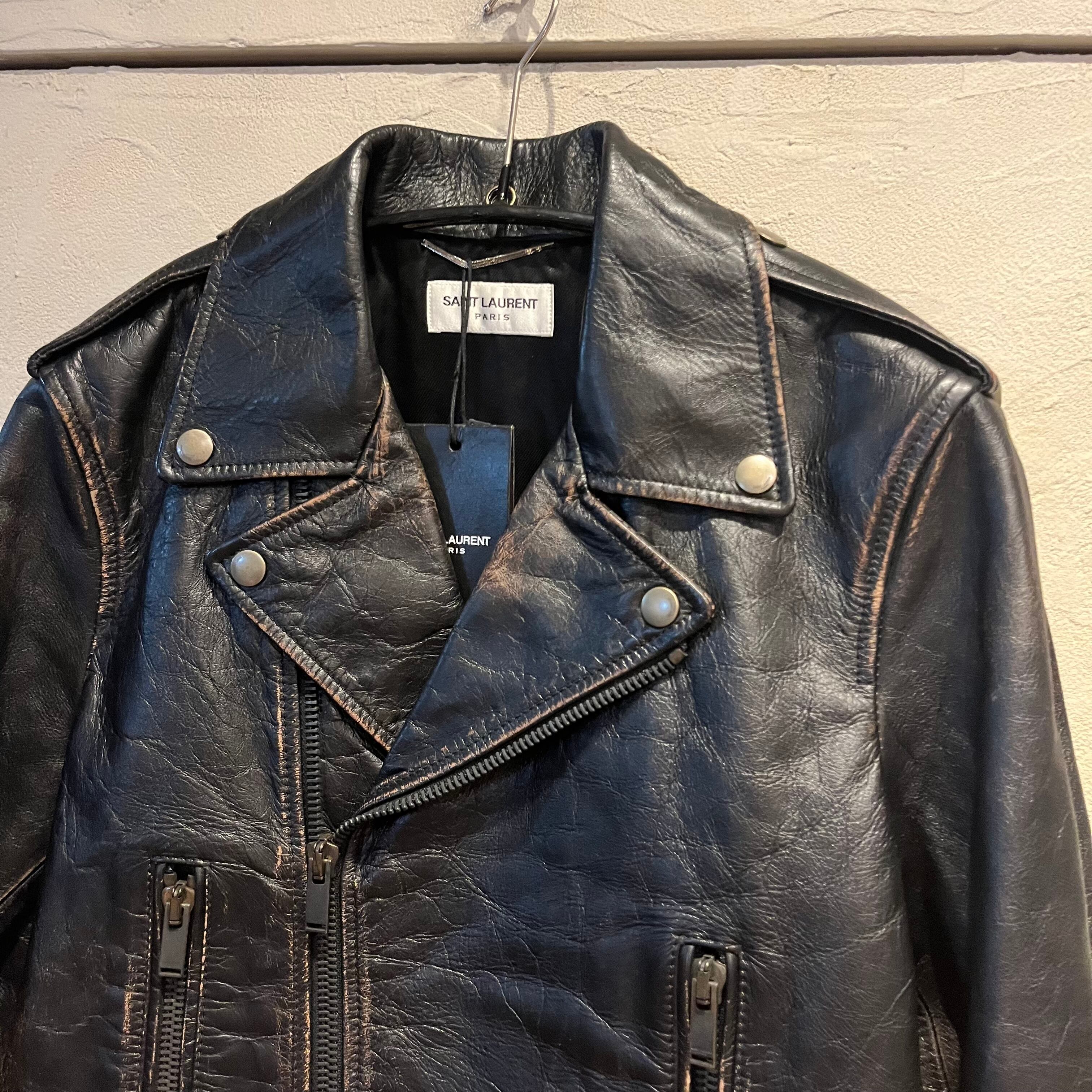 SAINT LAURENT PARIS サンローランパリ レザーライダースジャケット 