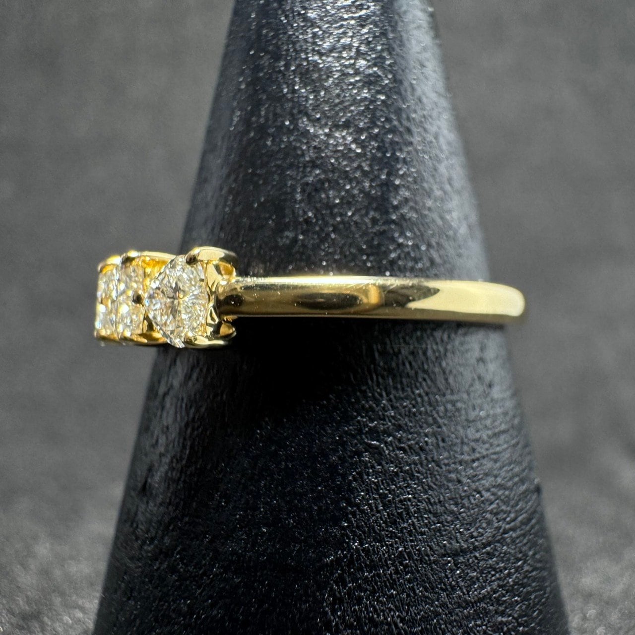CGLソーティング付】K18YG 0.795ct ハートシェイプダイヤモンド ハーフ