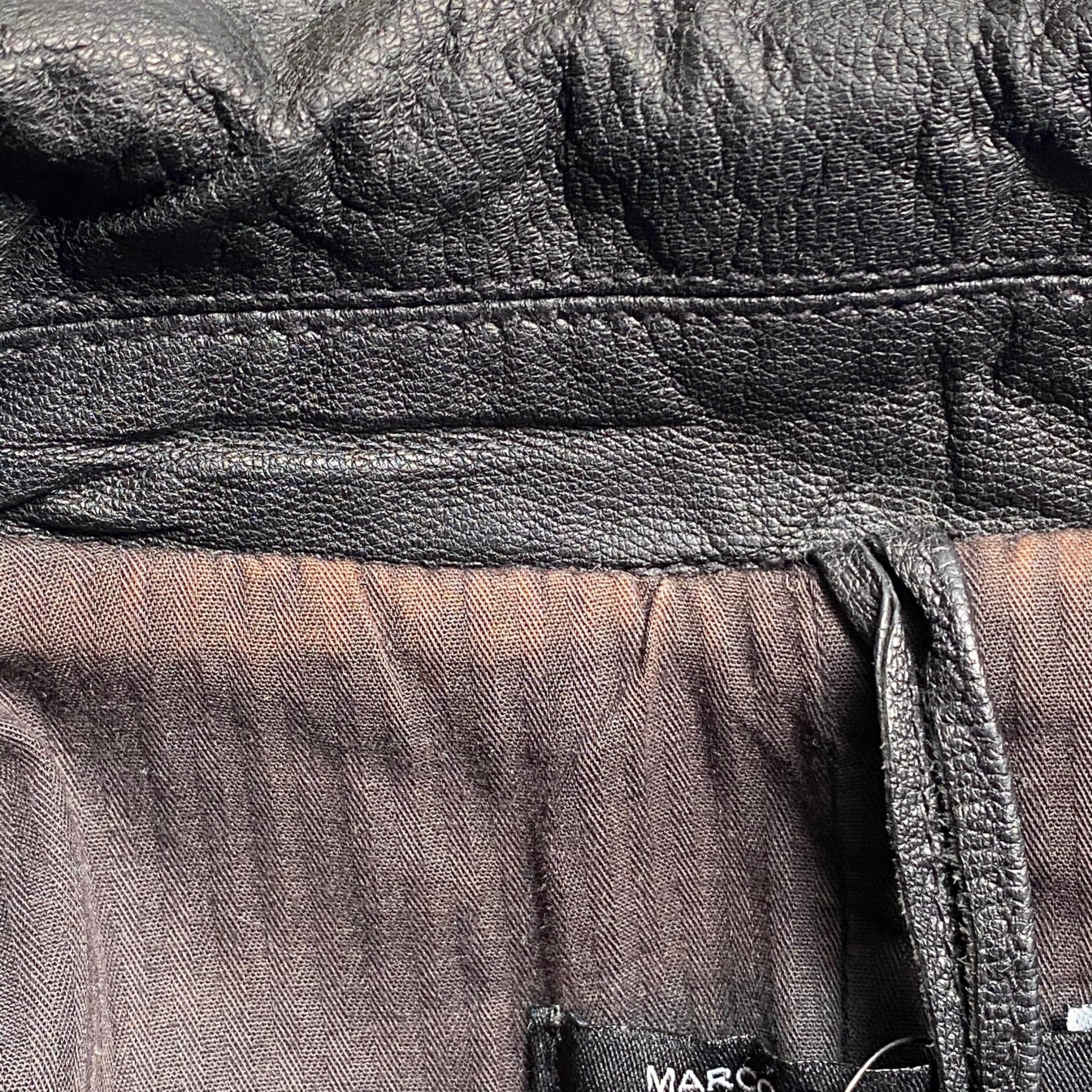 marco tagliaferri leather tailored jacket | NOIR ONLINE