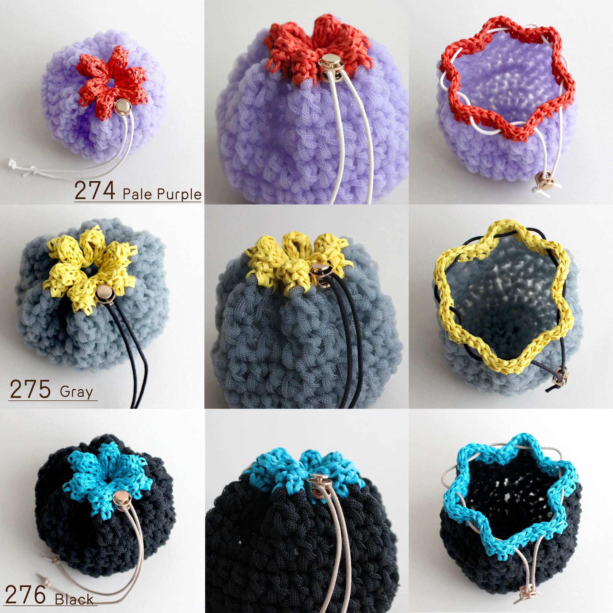 手編みキット】 スフィアポーチ (glittknit-27) -glitt Knitting Kit