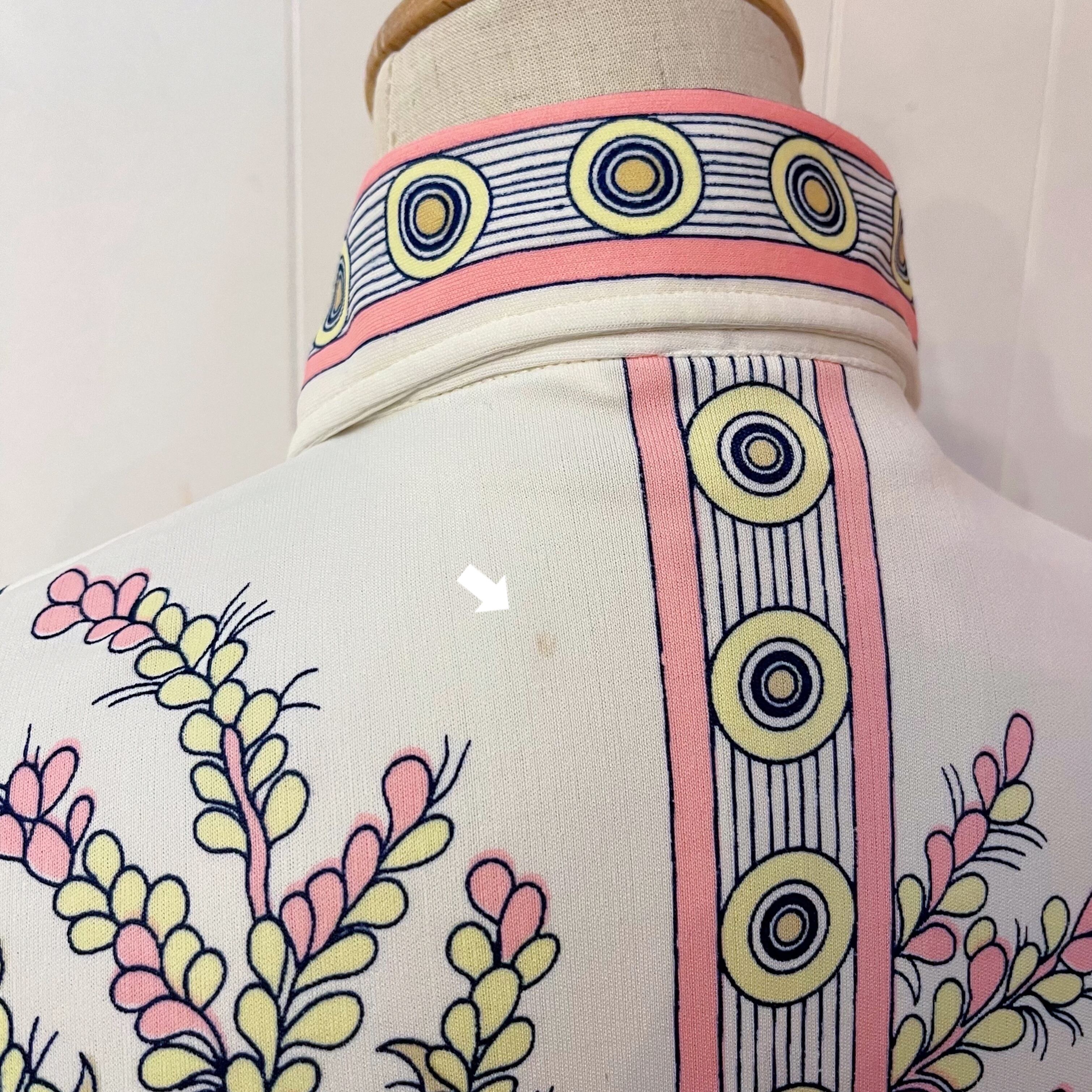 pink yellow botanical blouse