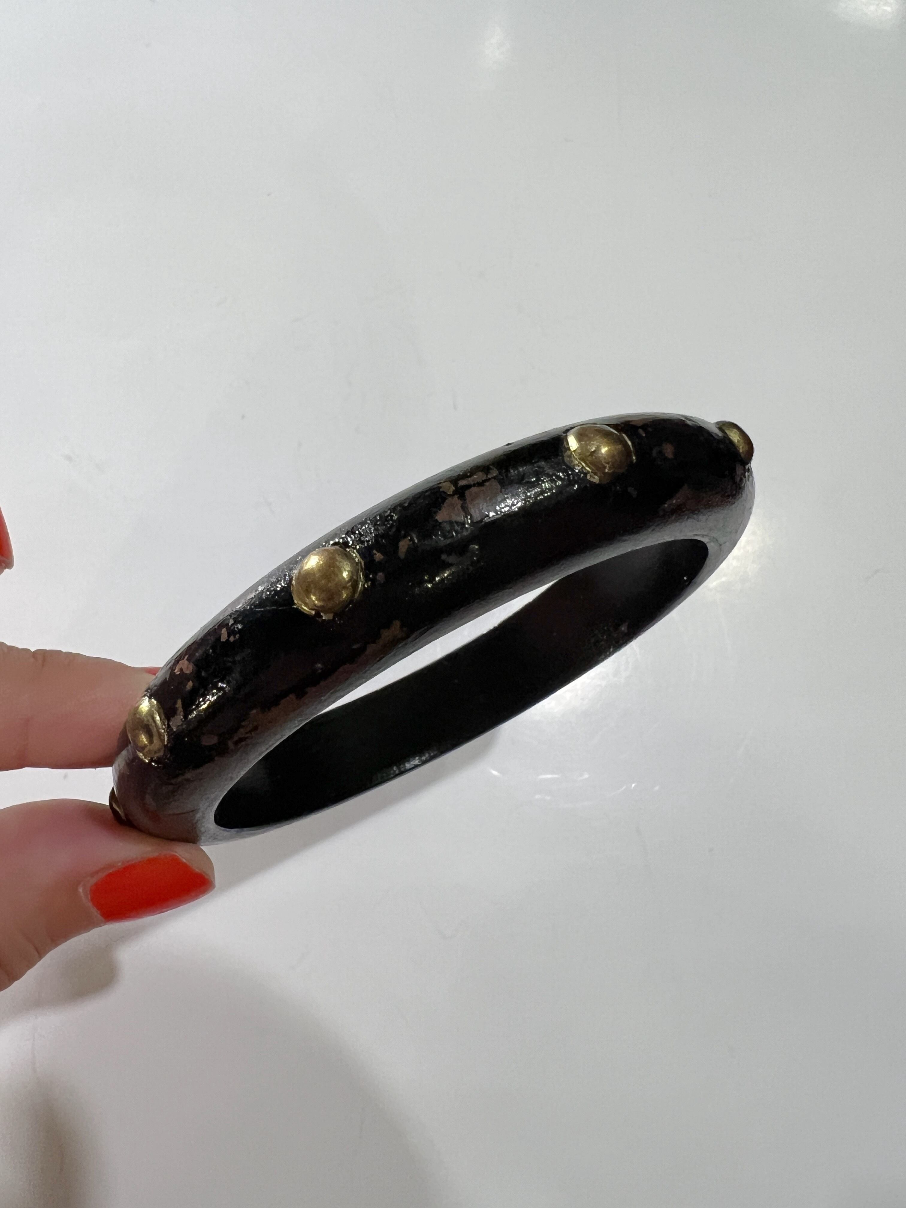 Vintage black × gold bangle