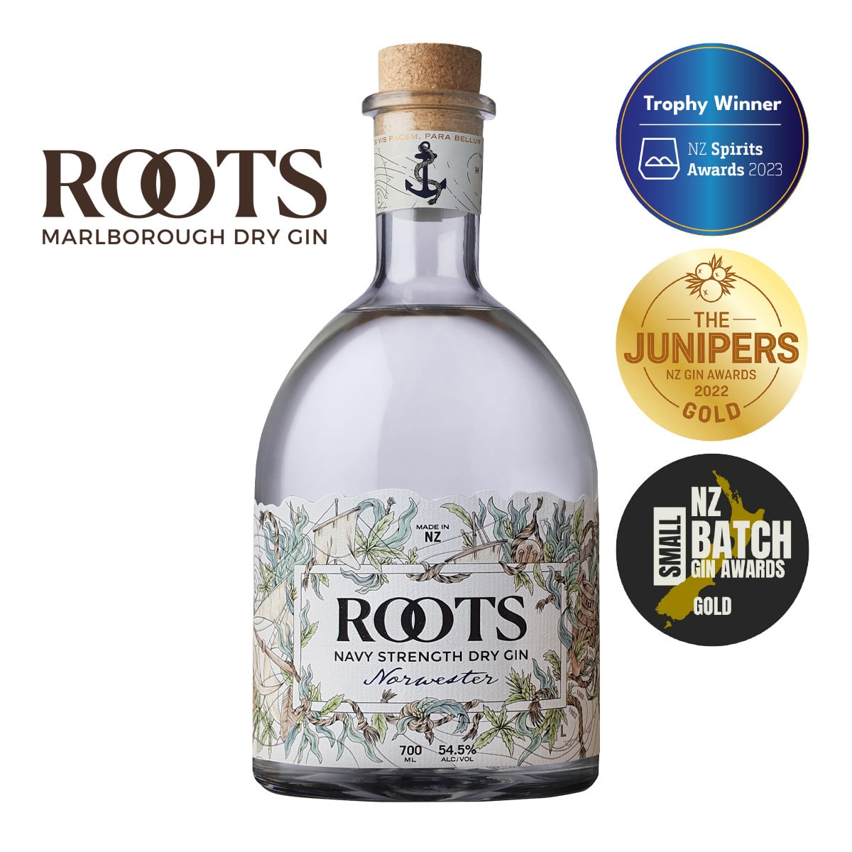 Roots Norwester Navy Strength Dry Gin