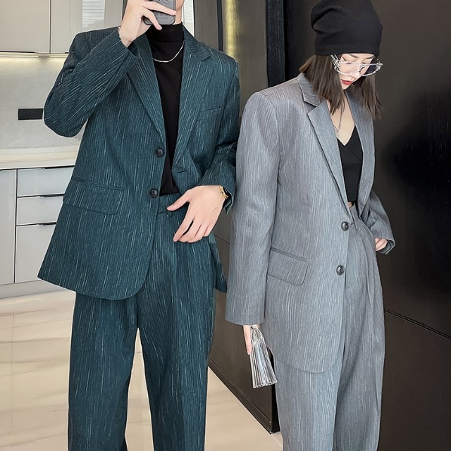 予約販売】メンズ セットアップ スーツ ストライプ柄 シック 男前 