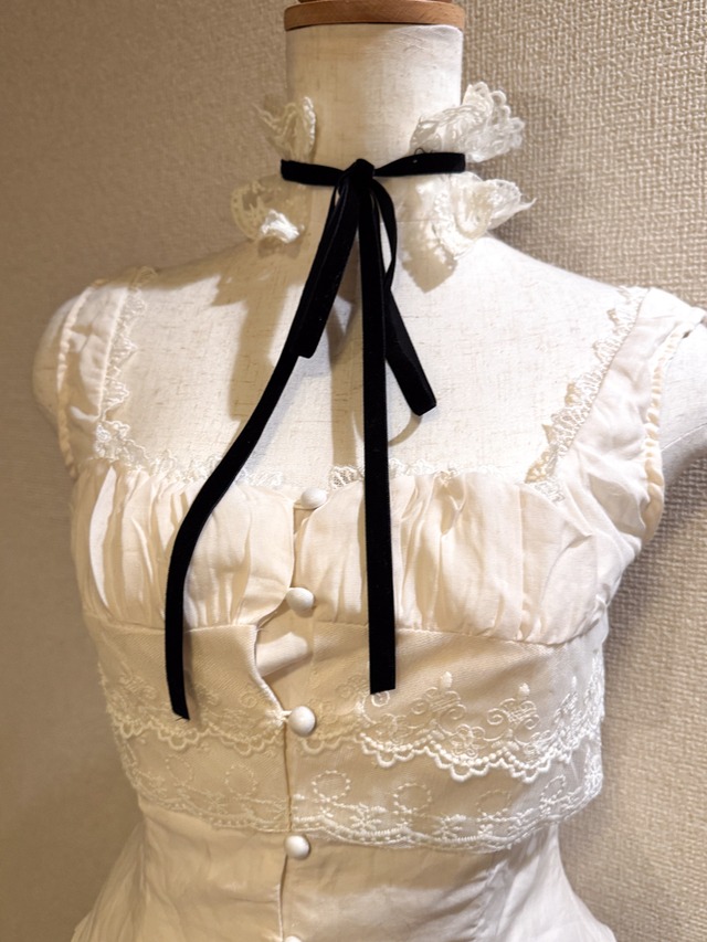 レースネックトップス LK1753