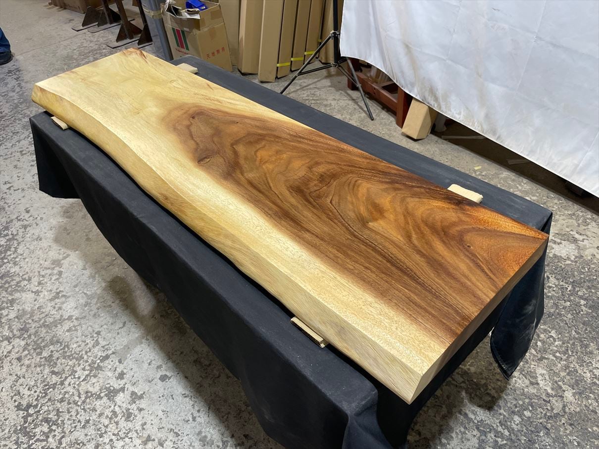 モンキーポッド4013 一枚板無垢 乾燥材 1470x380-380x50mm