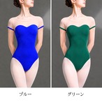 ウェーブビスチェ ショートスリーブレオタード 5色展開 L1010