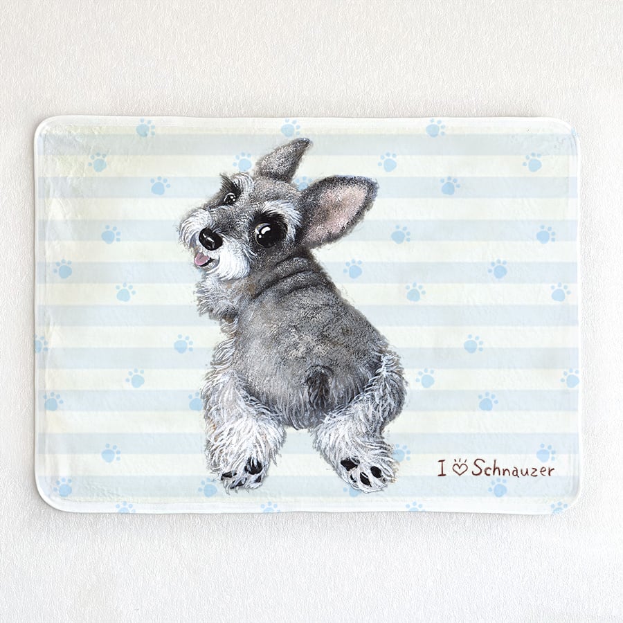 やまもも様ご確認用ページ♡ 犬用名札 シュナウザー シュナウザー】お名前入りブランケット（ひざ掛け）ラッピング対応