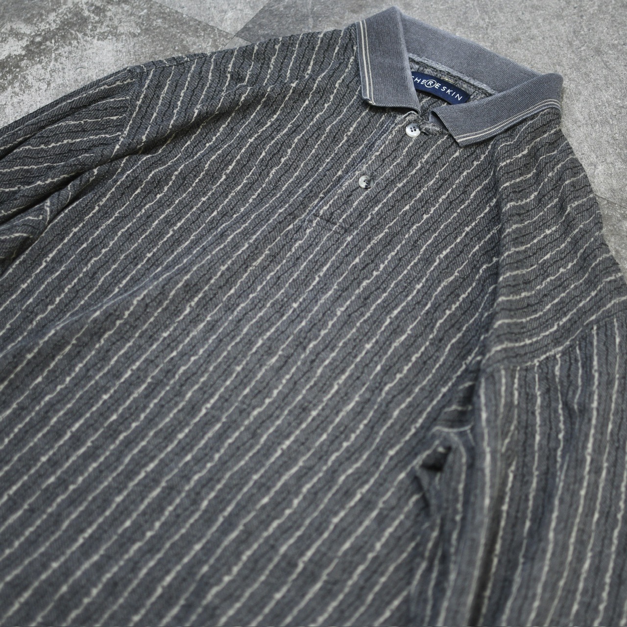 stripe pattern polo shirt