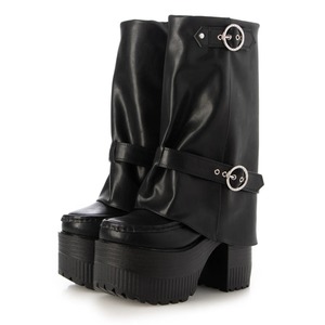 【YOSUKE】レディース 2605012 厚底ブーツ （ブラック）ヨースケ サブカル 地雷系