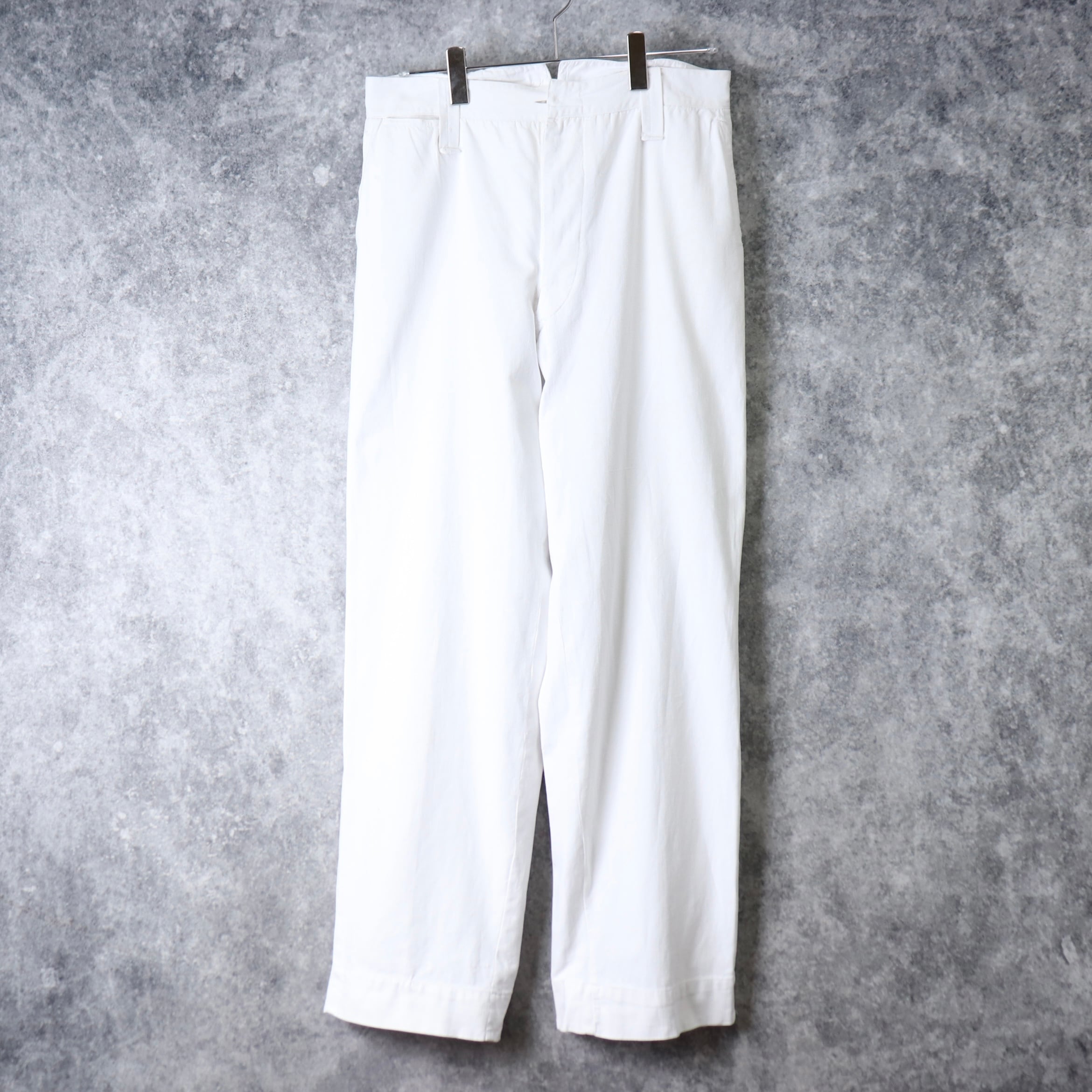 1910s White cotton Work pants W31.5 L31   B651